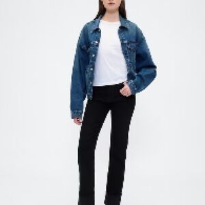 GAP High Rise Straight Leg 29L Black Jeans